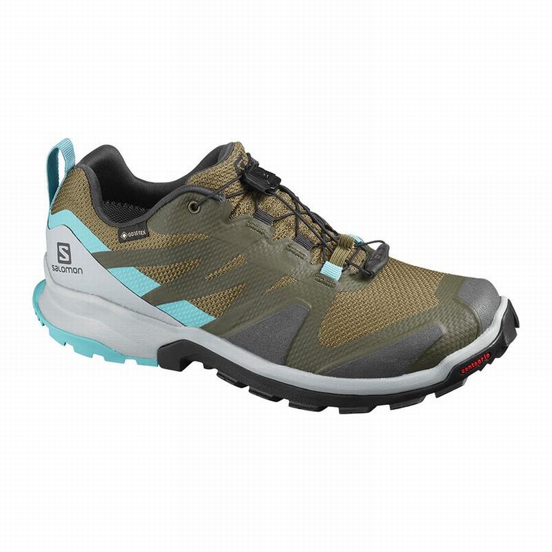 SALOMON XA ROGG GTX W Philippines - Women's Trail Running Shoes - Olive | 395274-RNC